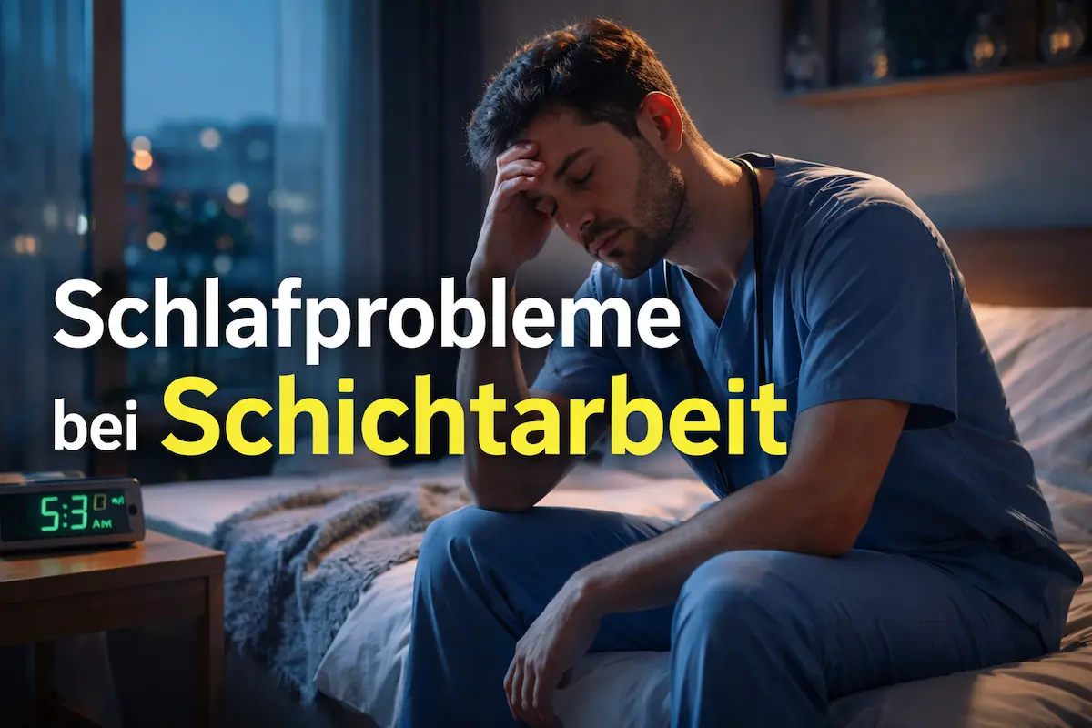 Person sitzt erschöpft am Fenster nach der Nachtschicht – Schlafprobleme bei Schichtarbeit sichtbar im frühen Morgenlicht.